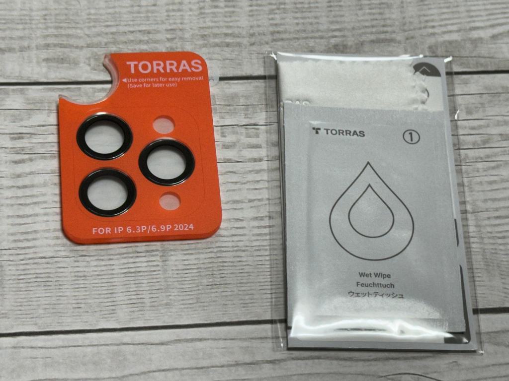 TORRAS iPhone 16 ProMAX用カメラ保護フィルム 本体①